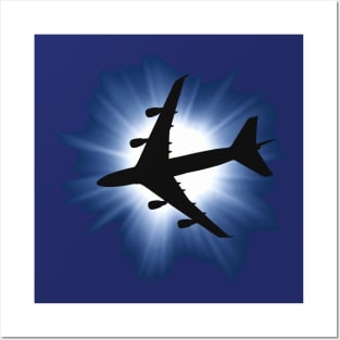 Boeing 747 - Jumbo Jet Passenger Airliner — Sun Glare Posters and Art